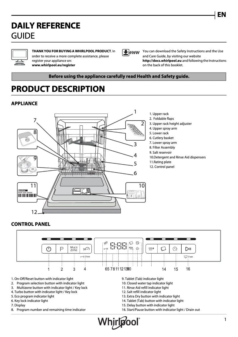 Image de la première page du manuel de l'appareil WFO 3C23 6 X