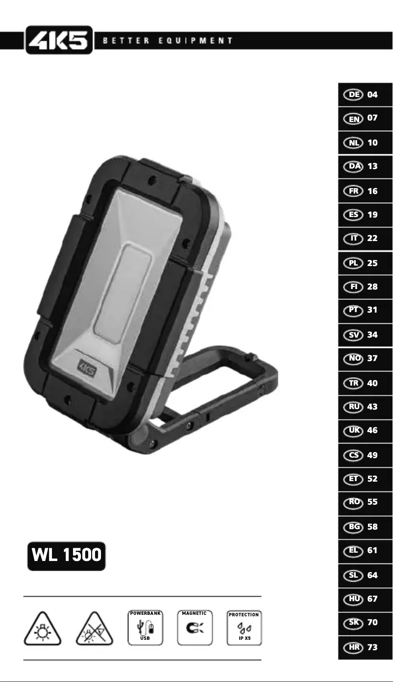 Image de la première page du manuel de l'appareil WL 1500