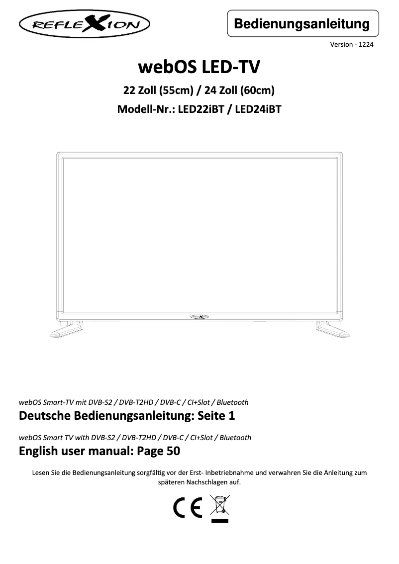 Image de la première page du manuel de l'appareil LED24IBT
