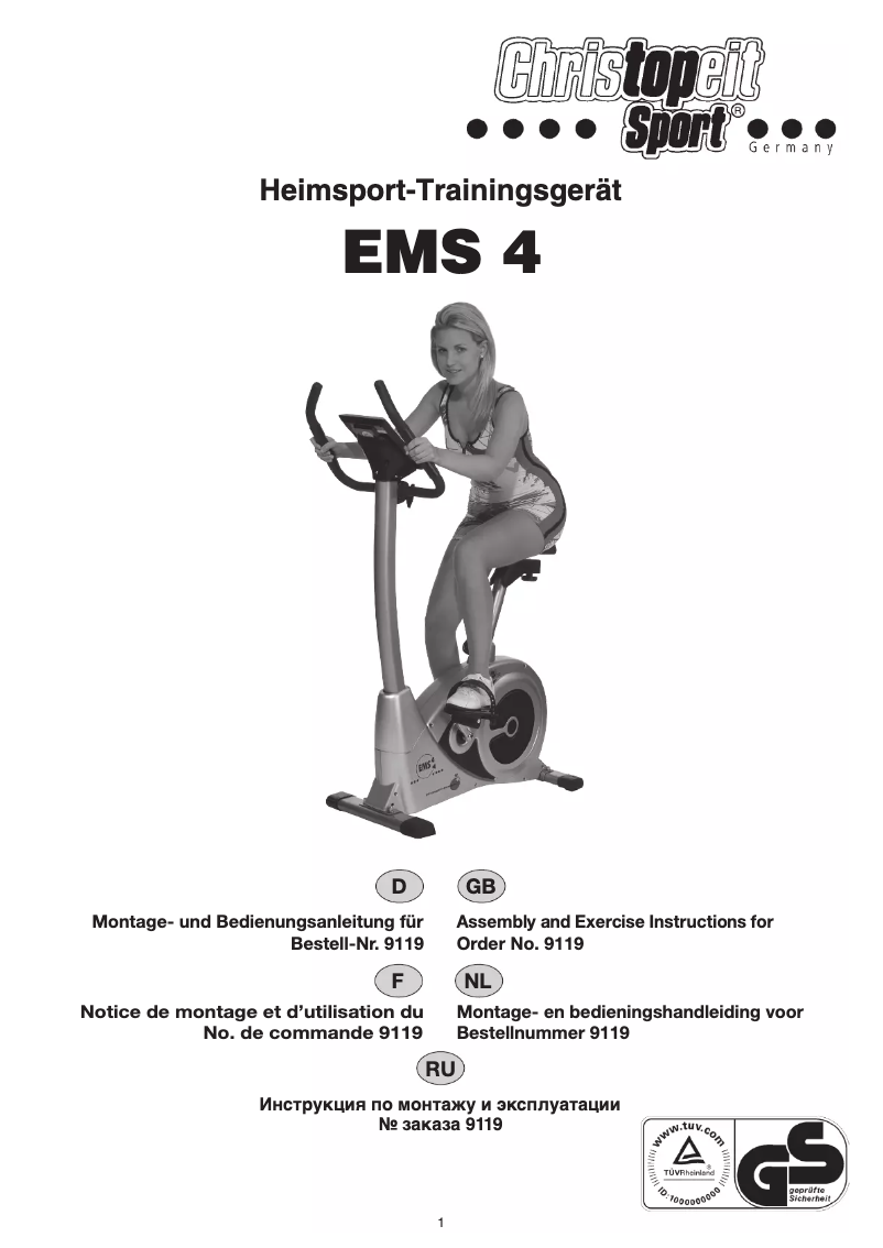 Página 1 del manual Manual de usuario Christopeit EMS 4