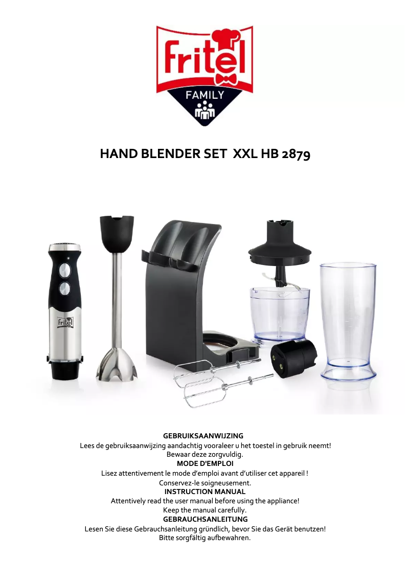 Page 1 de la notice Manuel utilisateur Fritel XXL HB 2879