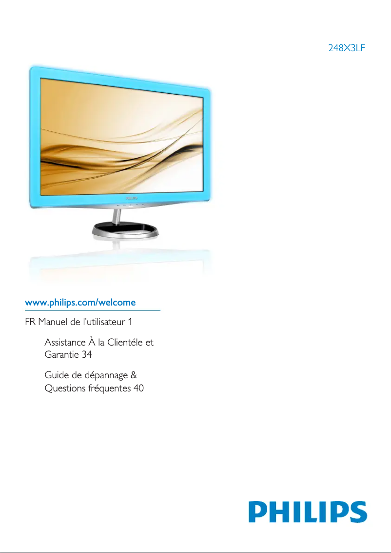 Page n°1 - Manuel utilisateur Philips Brilliance 248X3LFHSB