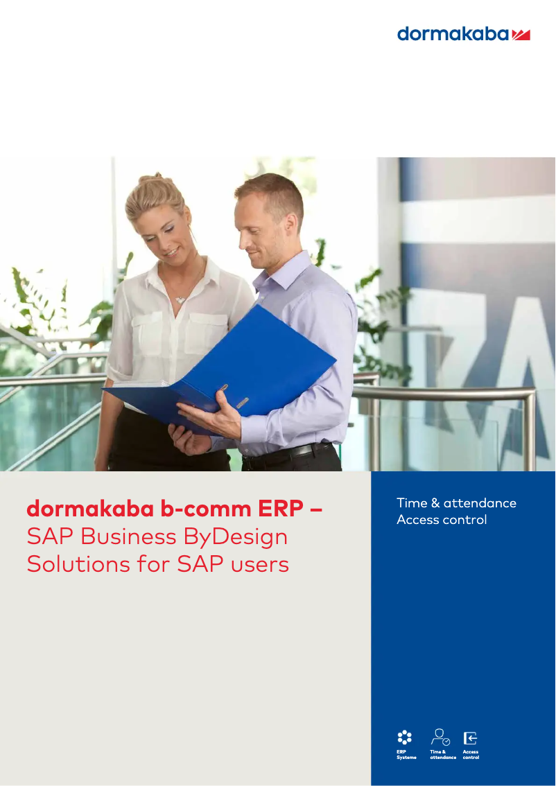 Page n°1 - Manuel utilisateur Dormakaba B-COMM ERP