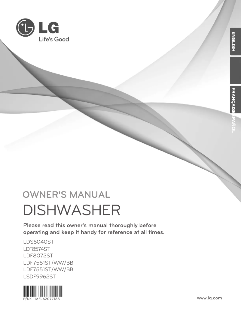 Page 1 de la notice Manuel utilisateur LG LSDF996