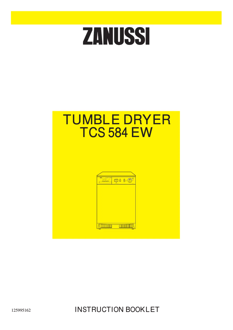 Image de la première page du manuel de l'appareil TCS 584 EW