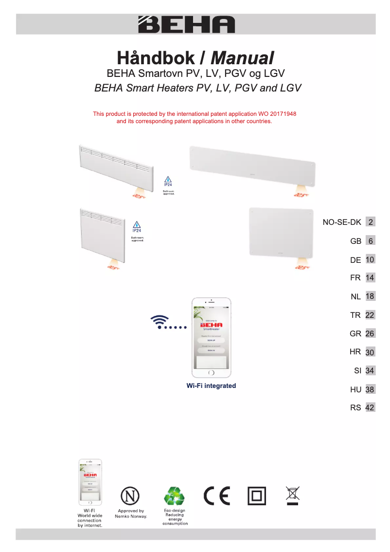 Page n°1 - Manuel utilisateur Beha LGV 10 Wifi
