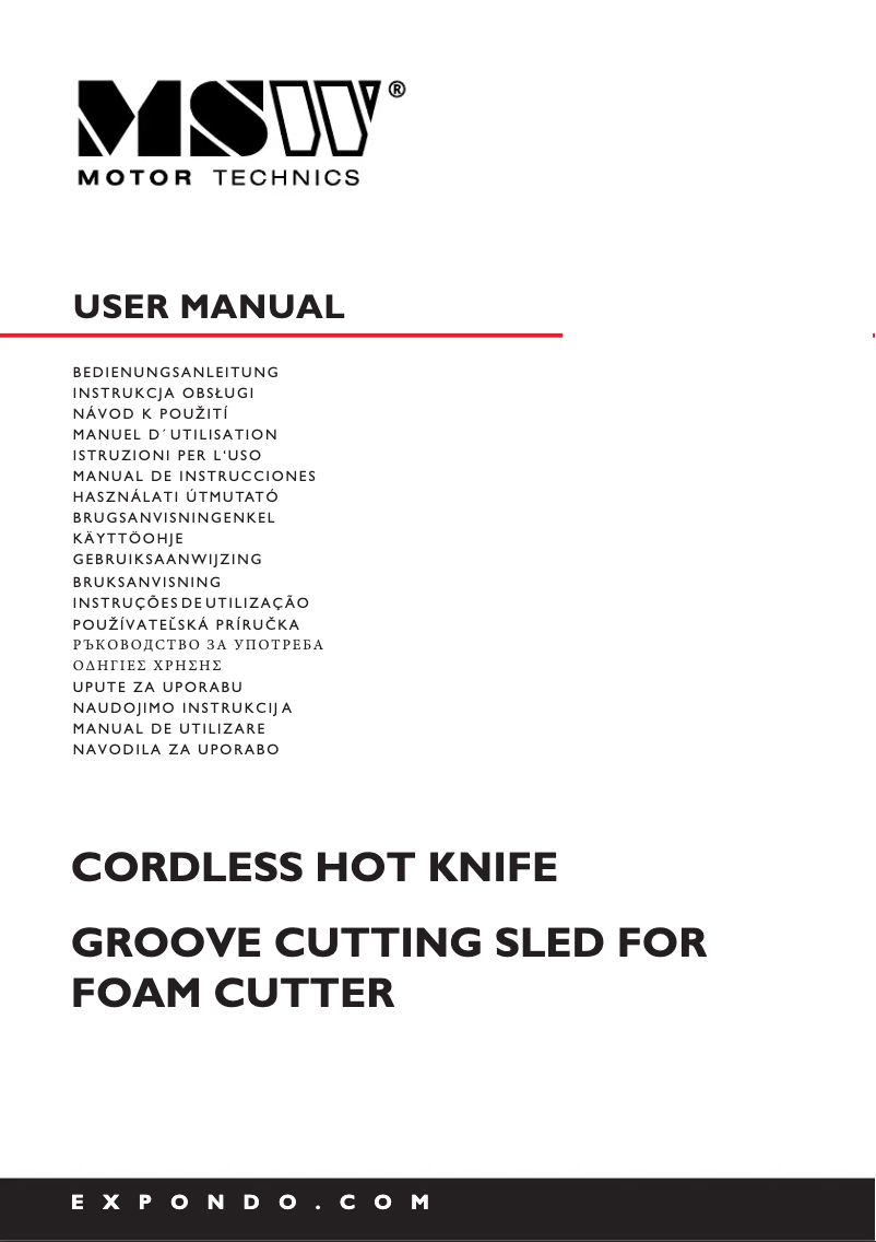 Page 1 de la notice Manuel utilisateur MSW MSW-ISU-STYRO SSA