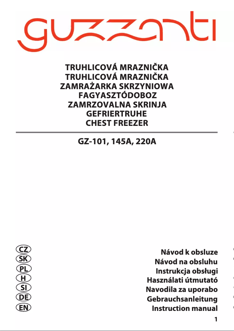 Page n°1 - Manuel utilisateur Guzzanti GZ-220A