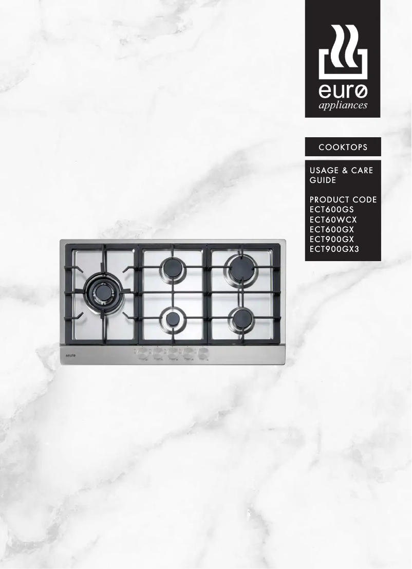Page n°1 - Manuel utilisateur Euro Appliances ECT900GX3