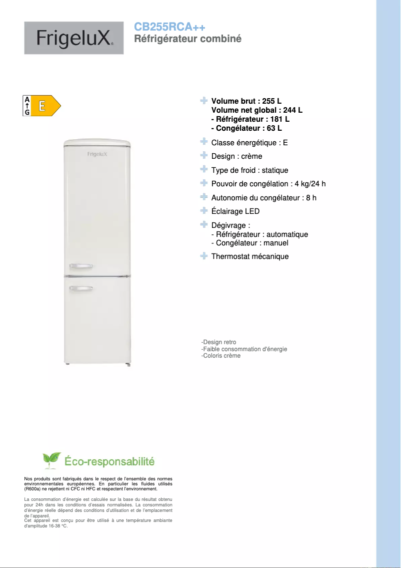 Image de la première page du manuel de l'appareil CB255RCA++