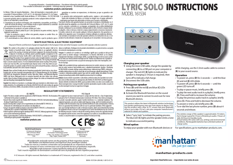 Image de la première page du manuel de l'appareil 161534