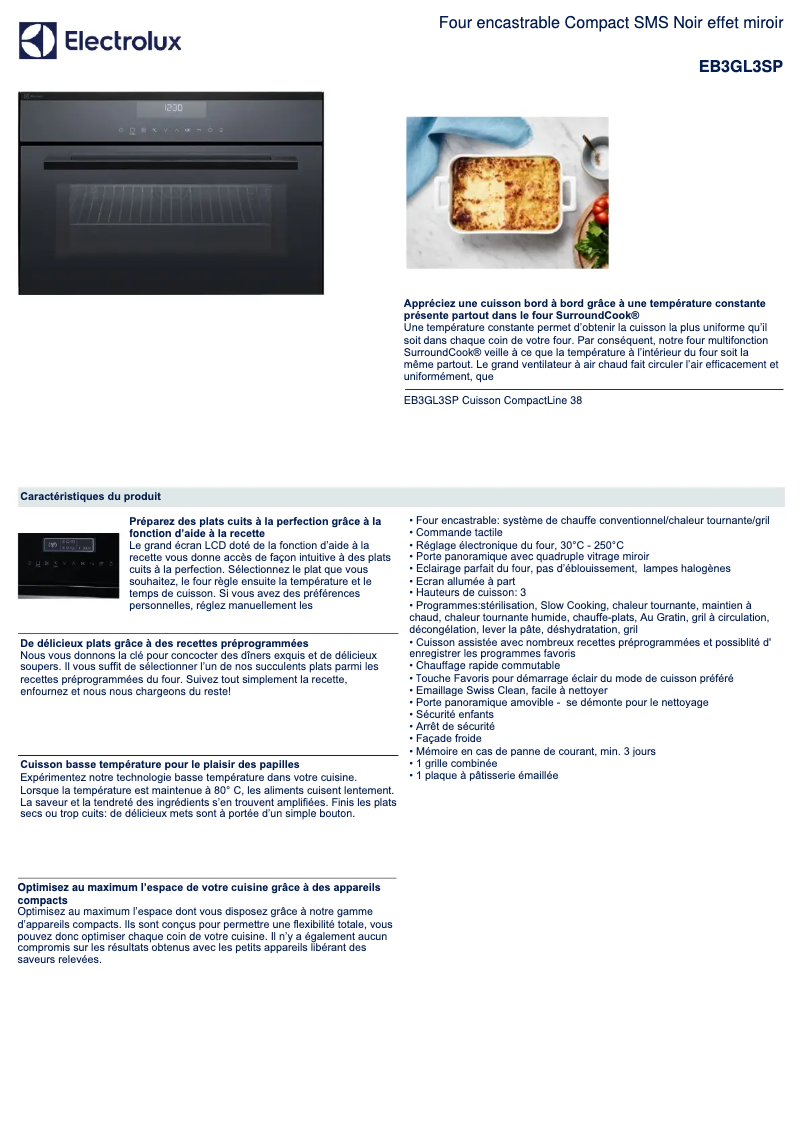 Image de la première page du manuel de l'appareil EB3GL3SP