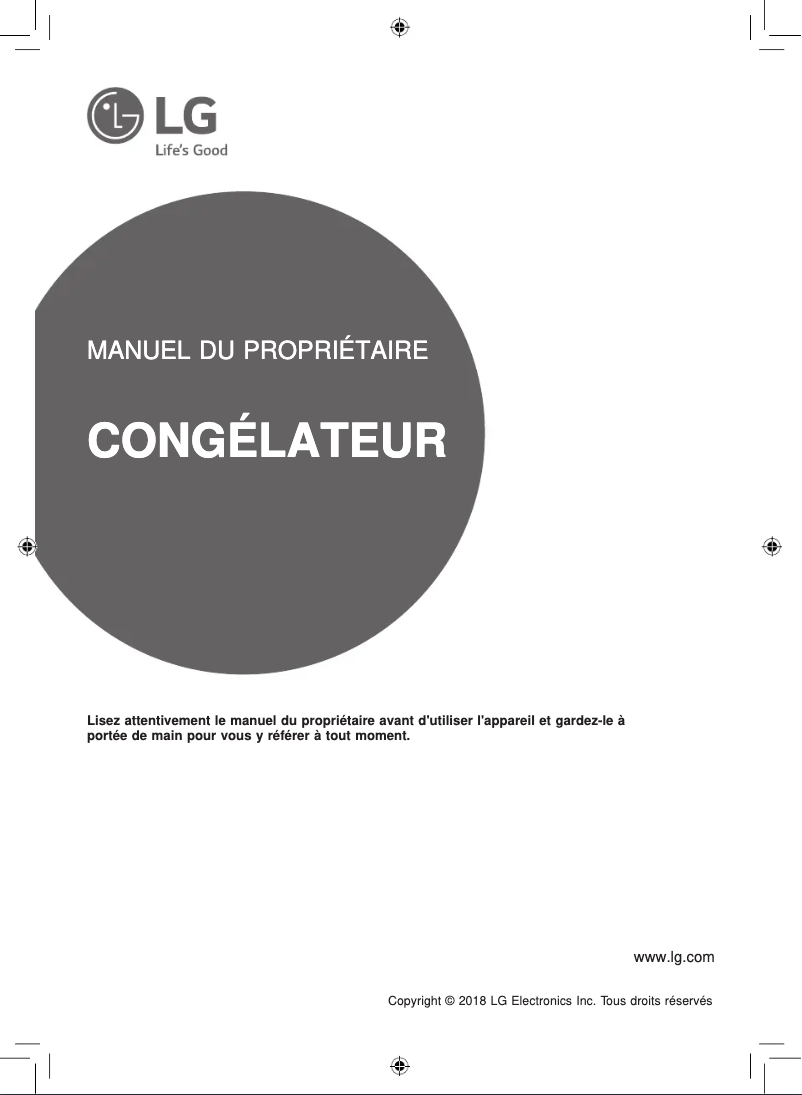 Image de la première page du manuel de l'appareil GC-B404ELRZ