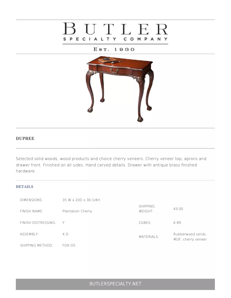 Image de la première page du manuel de l'appareil Dupree 6042024