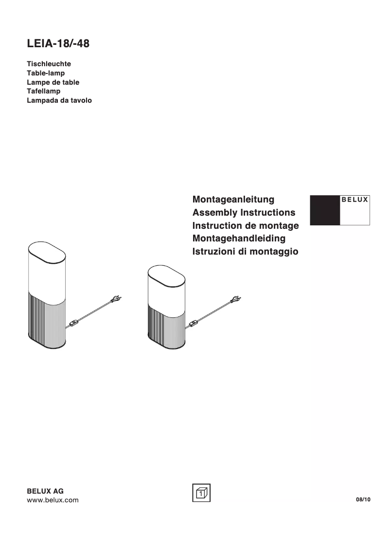 Image de la première page du manuel de l'appareil LEIA 18