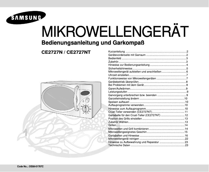 Page n°1 - Manuel utilisateur Samsung CE2727N