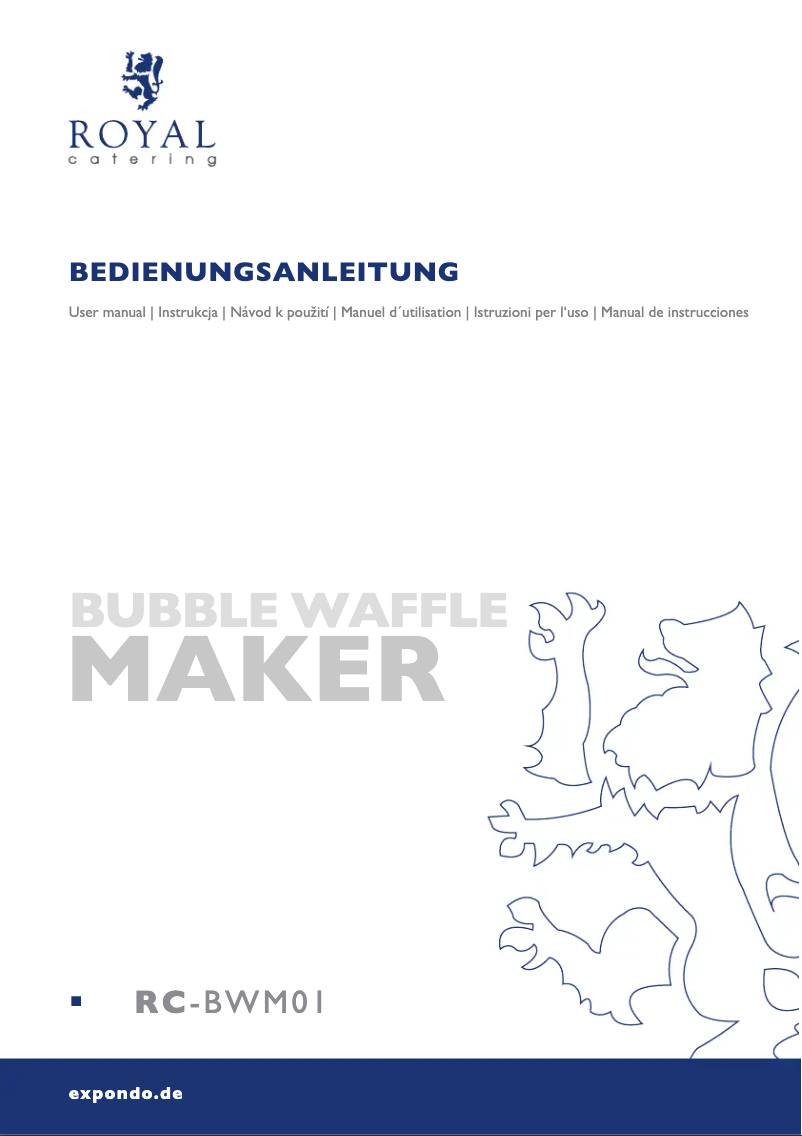 Image de la première page du manuel de l'appareil RC-BWM01