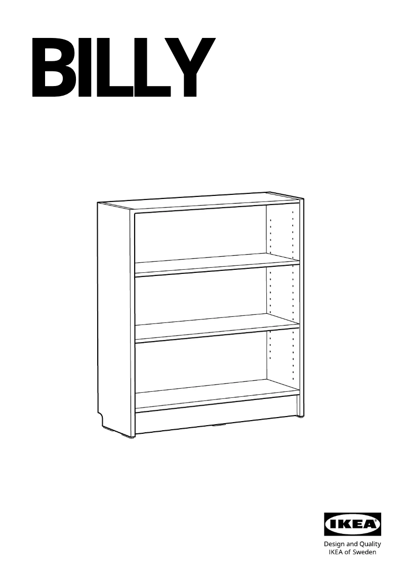 Page 1 de la notice Manuel utilisateur Ikea BILLY 705.220.44