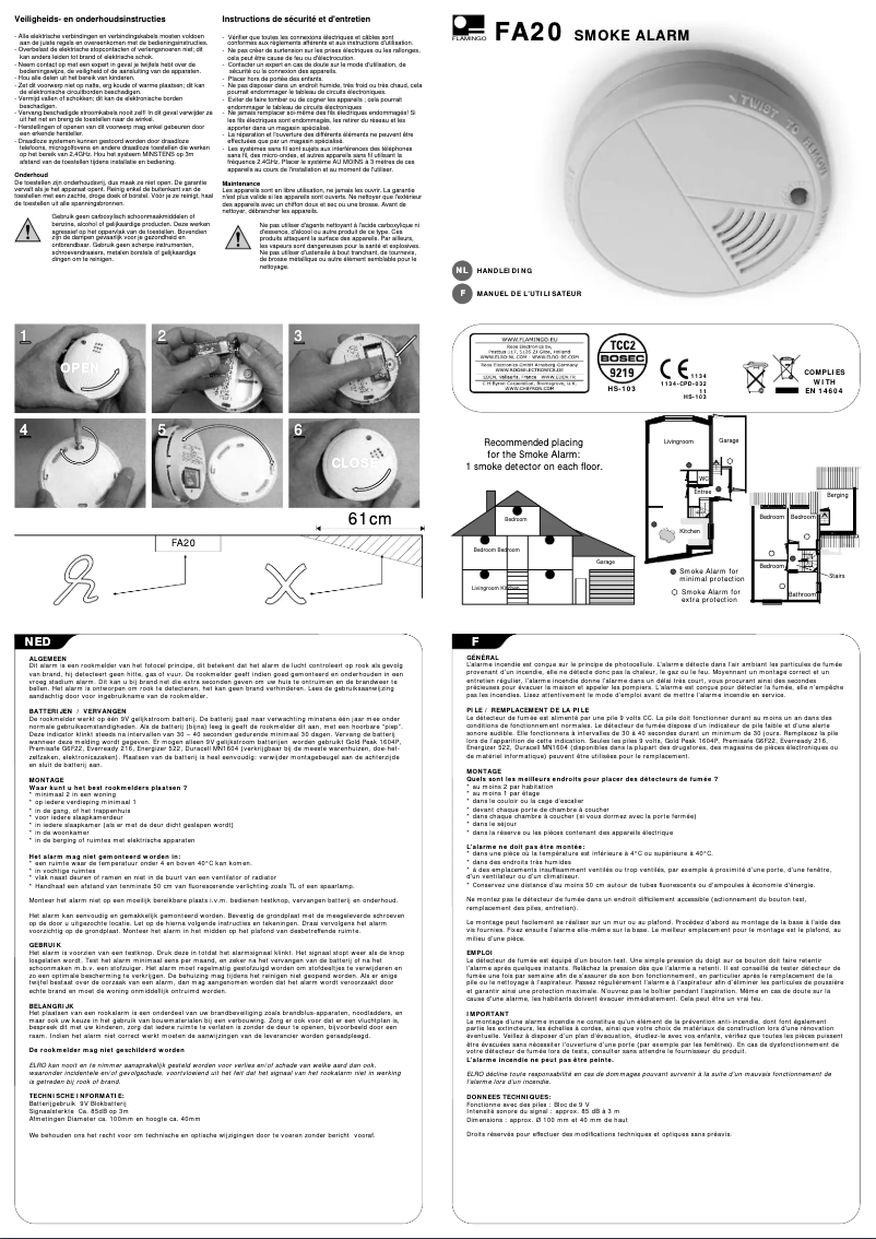 Página 1 del manual Manual de usuario Elro FA20