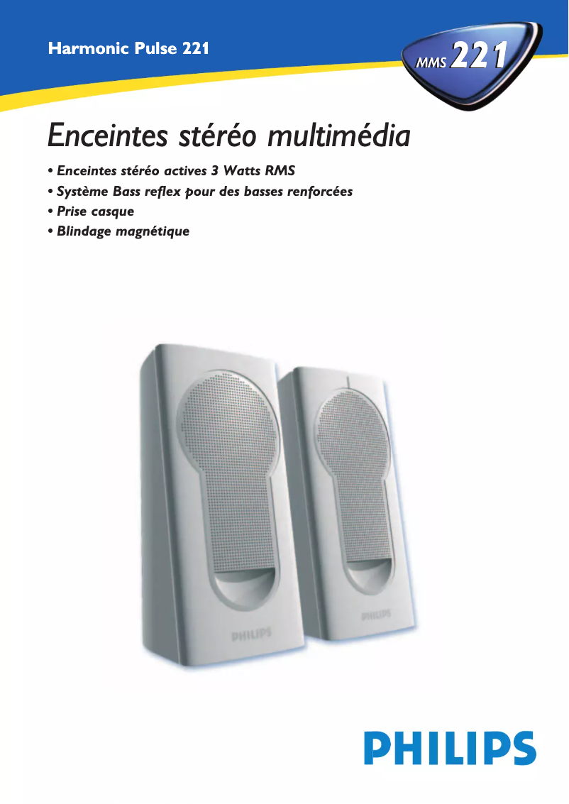 Page n°1 - Fiche technique Philips MMS221