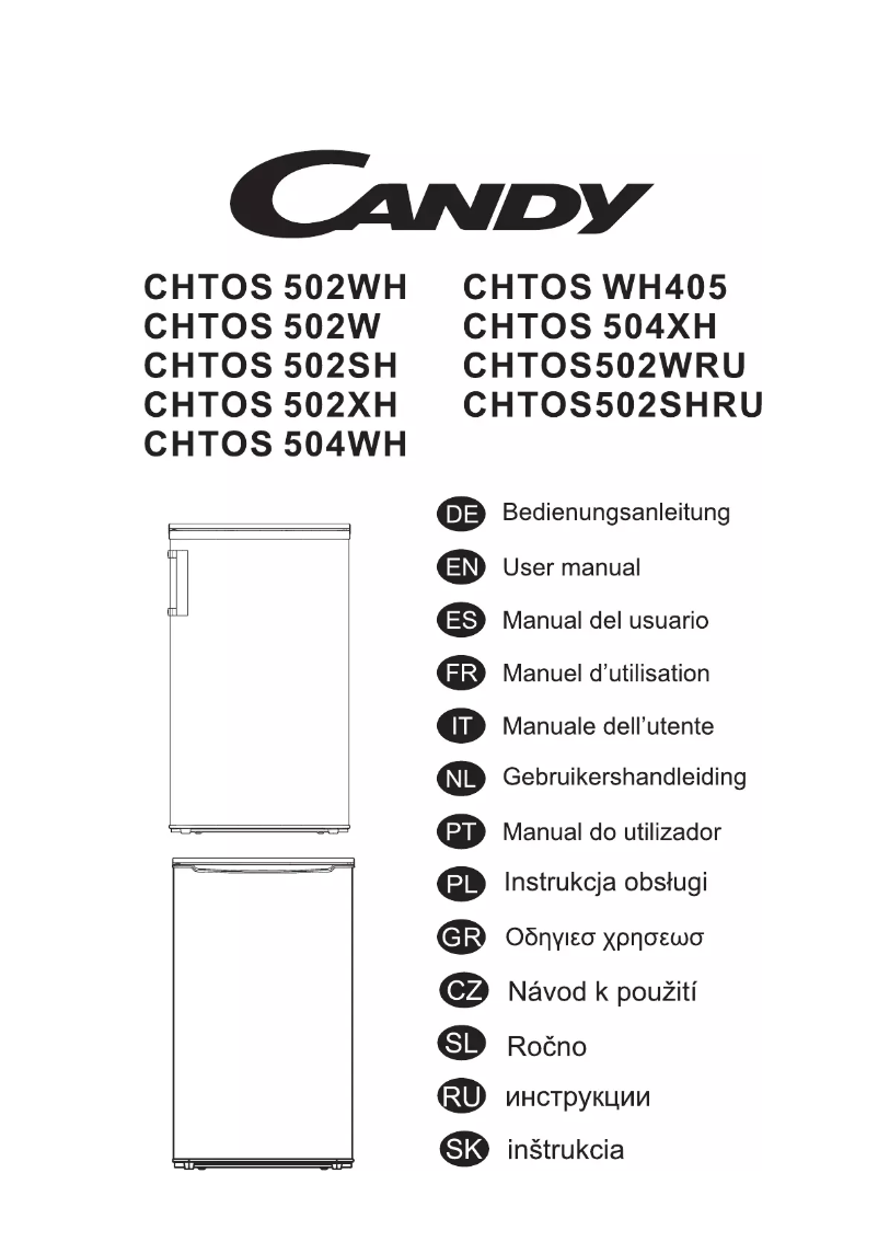 Page n°1 - Manuel utilisateur Candy CHTOS 502WH