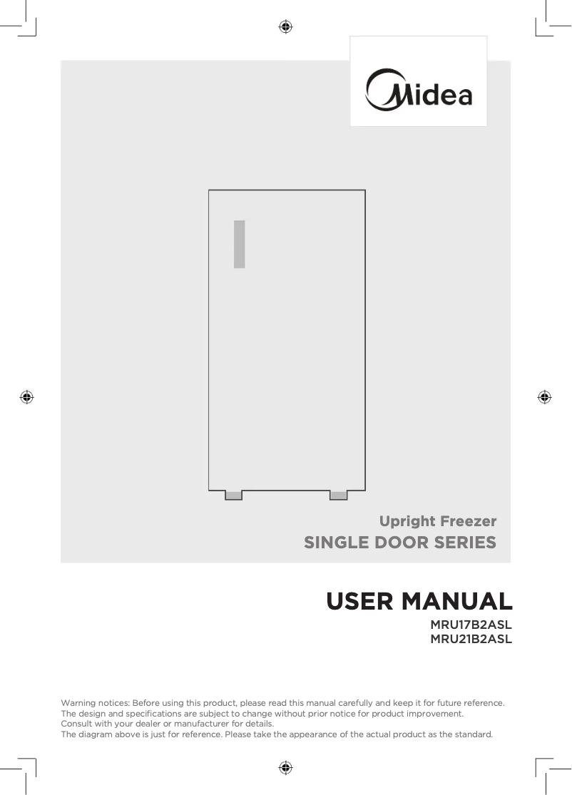 Image de la première page du manuel de l'appareil MRU17B2ASL