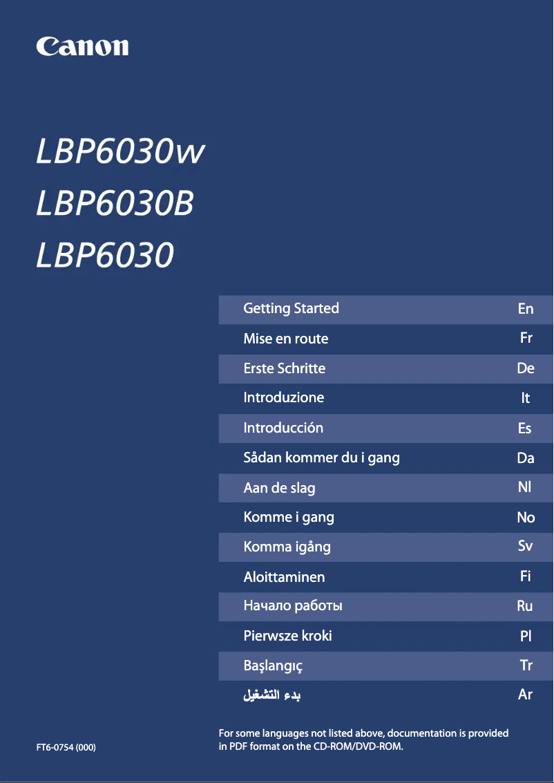 Page 1 de la notice Manuel utilisateur Canon i-SENSYS LBP6030B