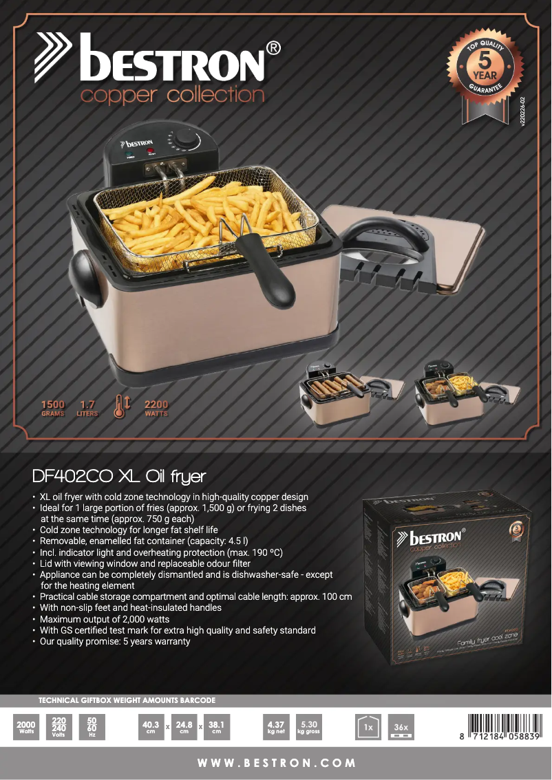 Image de la première page du manuel de l'appareil DF402CO