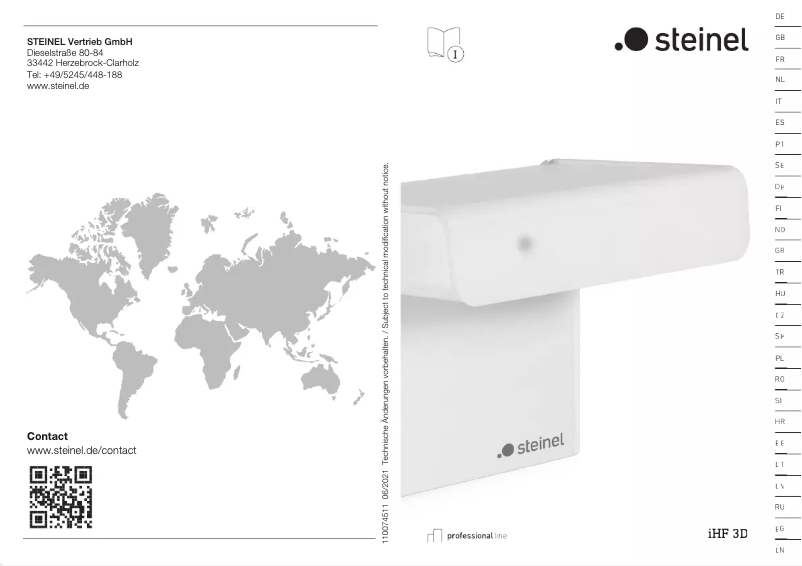 Page 1 de la notice Manuel utilisateur Steinel iHF 3D COM1