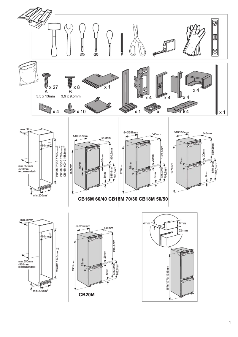 Page n°1 - Guide d'installation Indesit IB7030A1DUK1