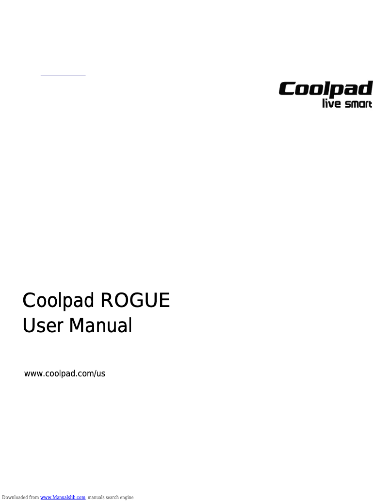 Página 1 del manual Manual de usuario Coolpad Rogue