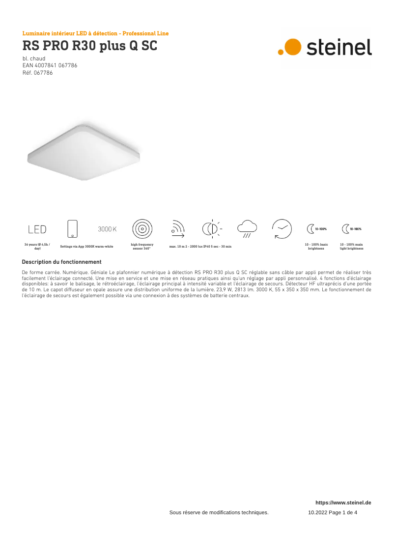 Imagen de la primera página del manual del dispositivo RS PRO R30 Plus Q SC