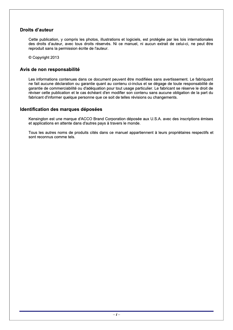 Page 1 de la notice Manuel utilisateur Vivitek DW6035