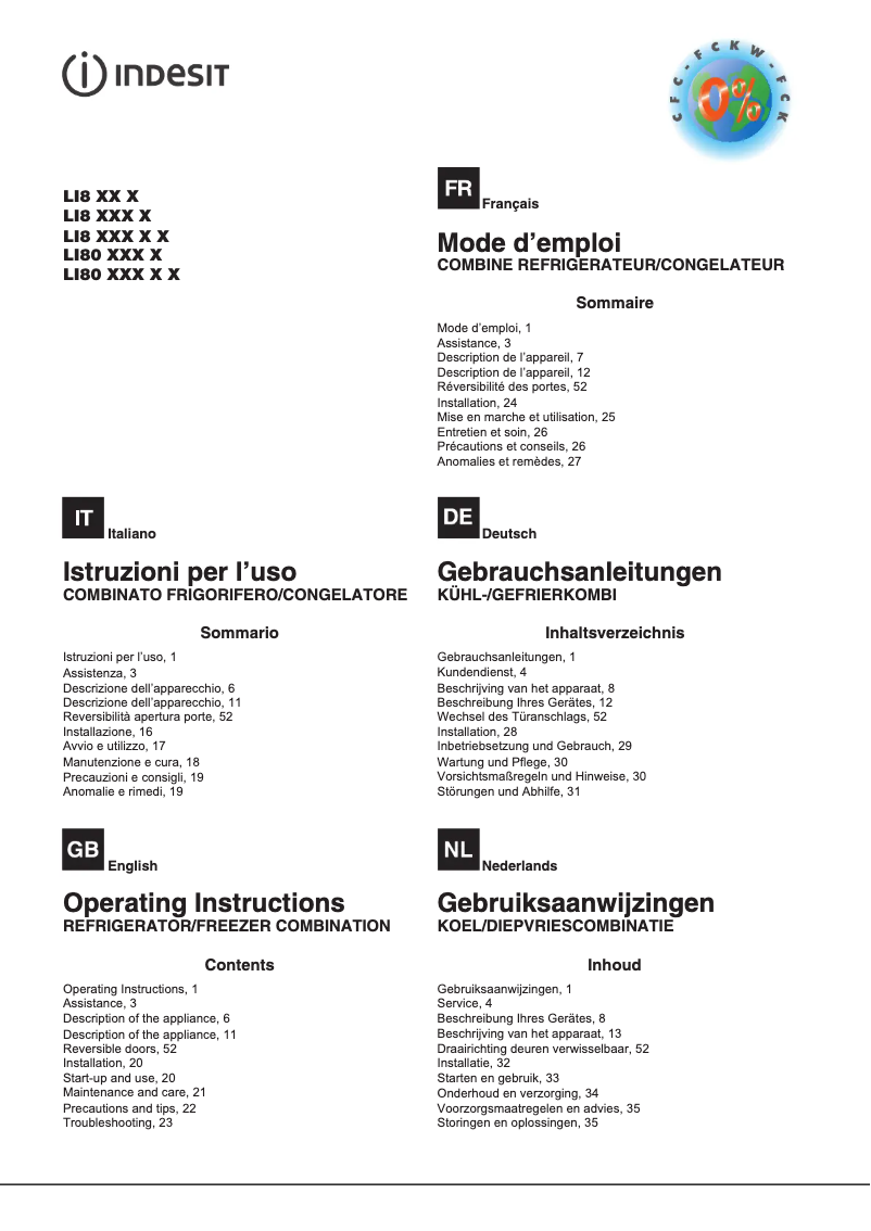 Page n°1 - Mode d'emploi Indesit LI8 FF2 W