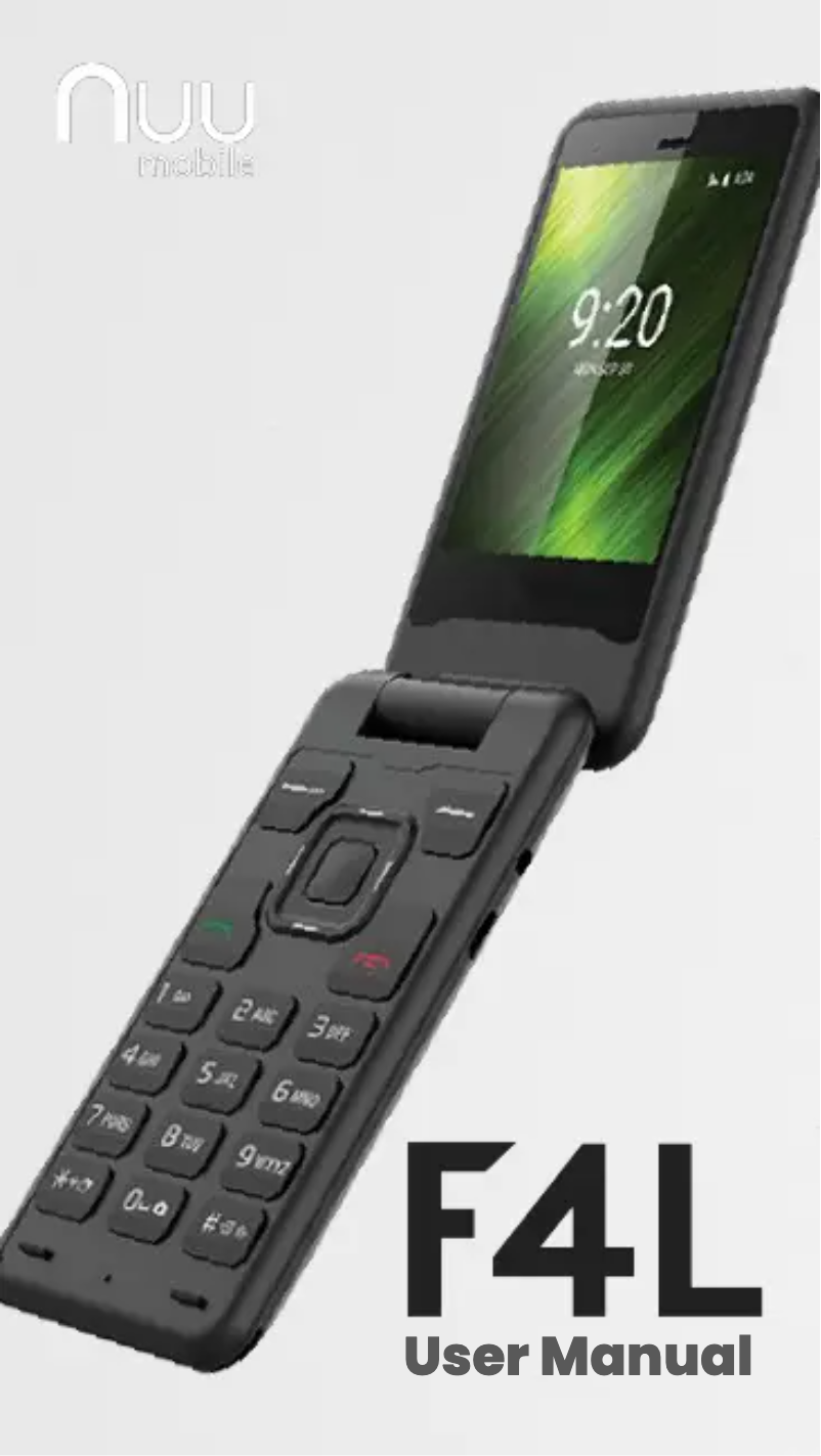 Page 1 de la notice Manuel utilisateur NUU Mobile F4L