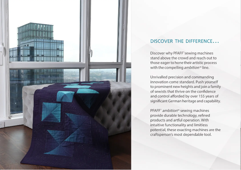 Page n°1 - Brochure Pfaff Quilt Ambition 630