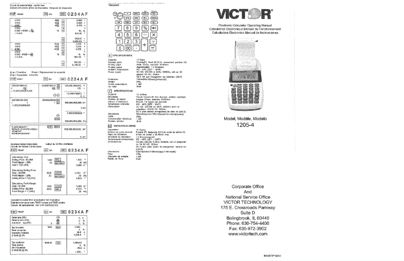 Image de la première page du manuel de l'appareil 1205-4