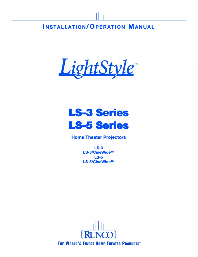 Image de la première page du manuel de l'appareil LS-3