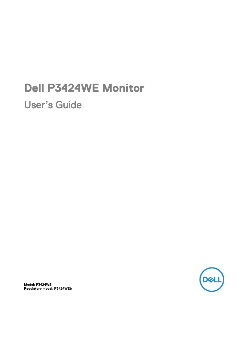 Page n°1 - Manuel utilisateur Dell P3424WE