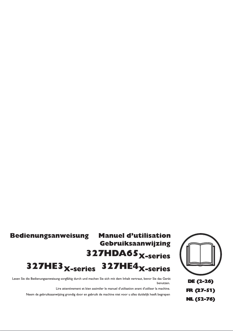 Page n°1 - Manuel utilisateur Husqvarna 327HDA65X-series