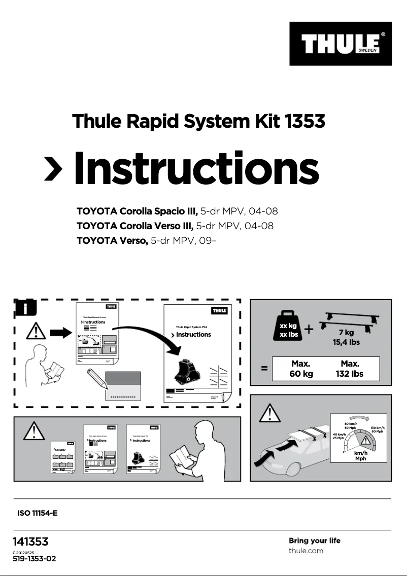 Página 1 del manual Manual de usuario Thule Rapid System Kit 1353