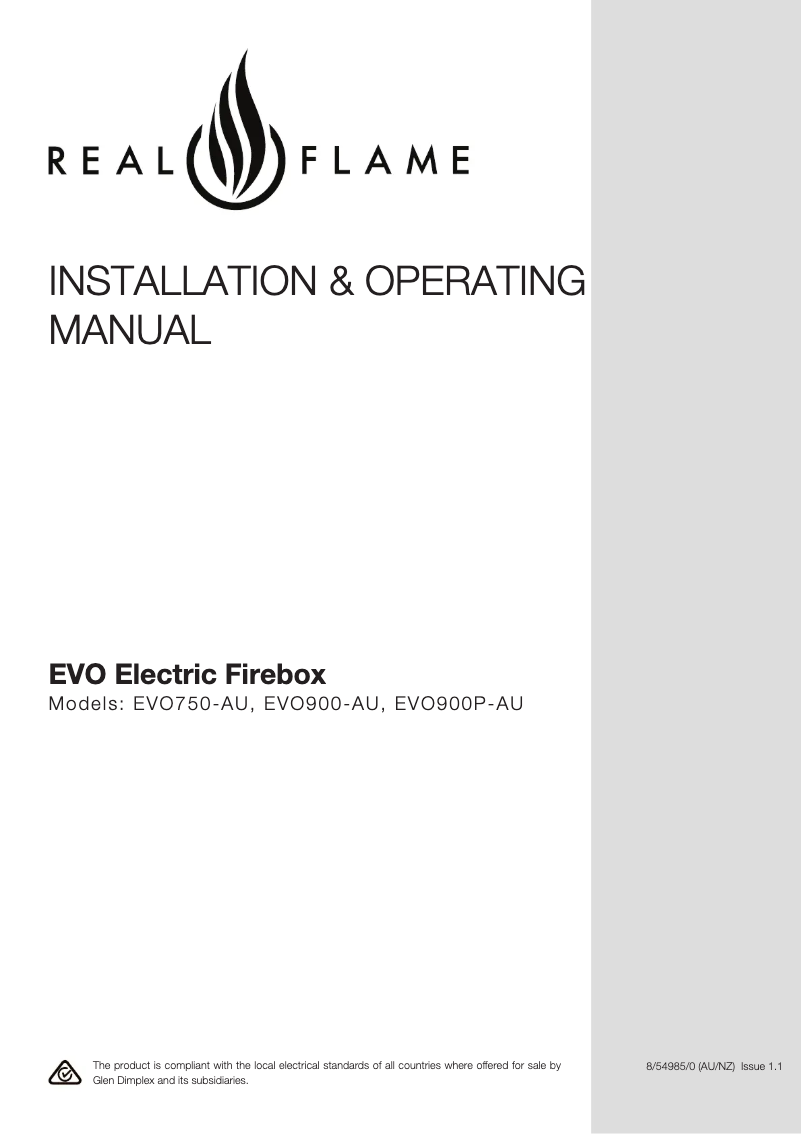 Image de la première page du manuel de l'appareil EVO900P-AU