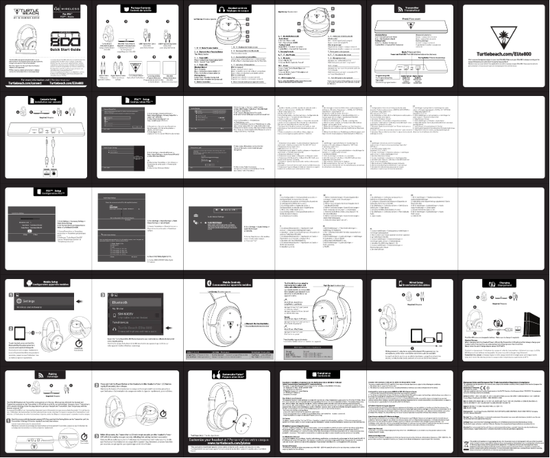 Imagen de la primera página del manual del dispositivo Elite 800