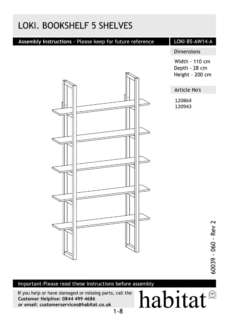 Page 1 de la notice Manuel utilisateur Habitat Loki