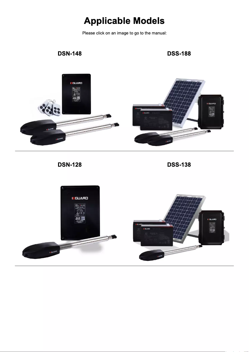 Page 1 de la notice Manuel utilisateur E-Guard DSN-148