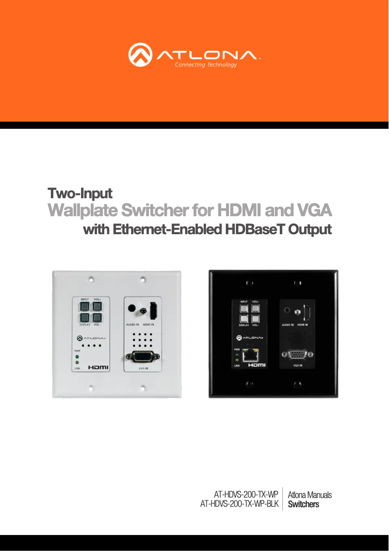 Image de la première page du manuel de l'appareil HDVS-200-TX-WP