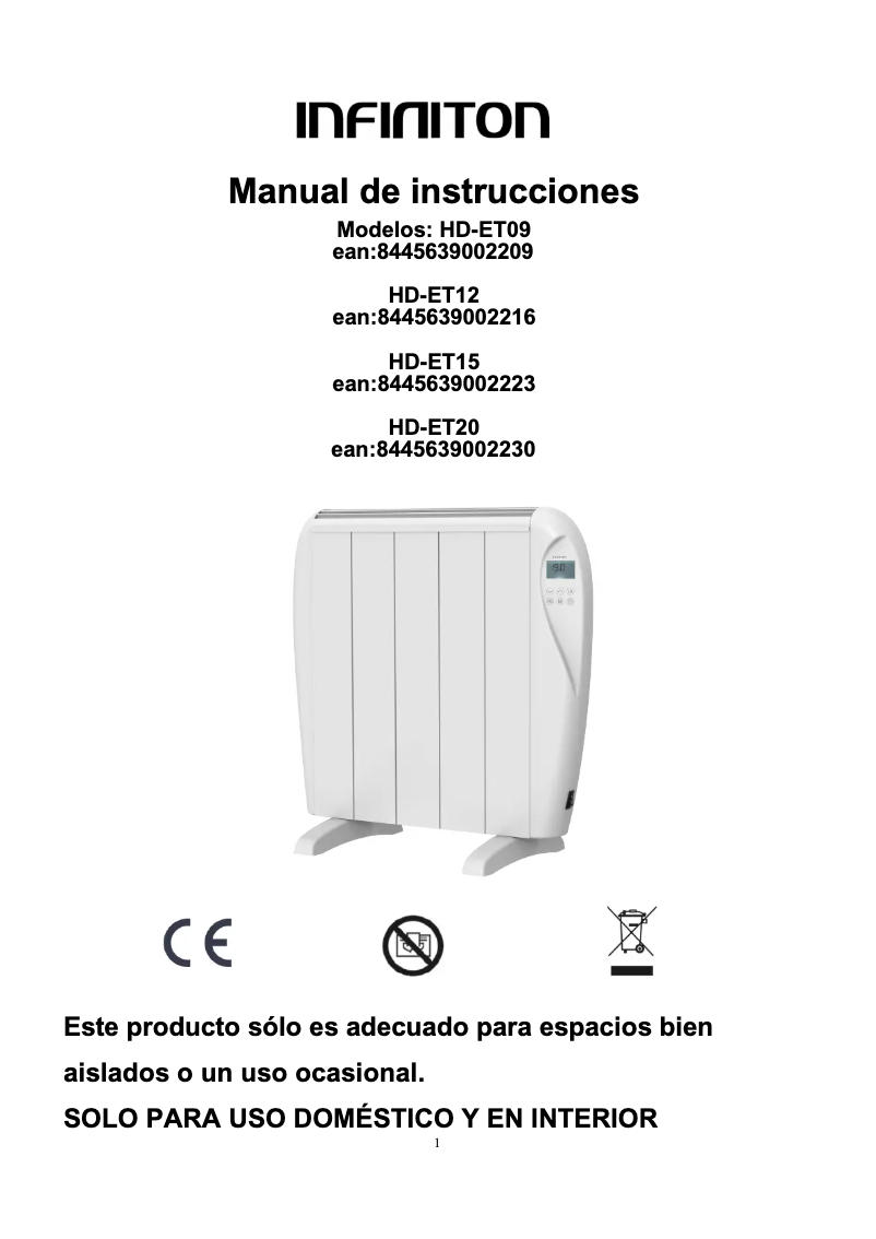 Image de la première page du manuel de l'appareil HD-ET20