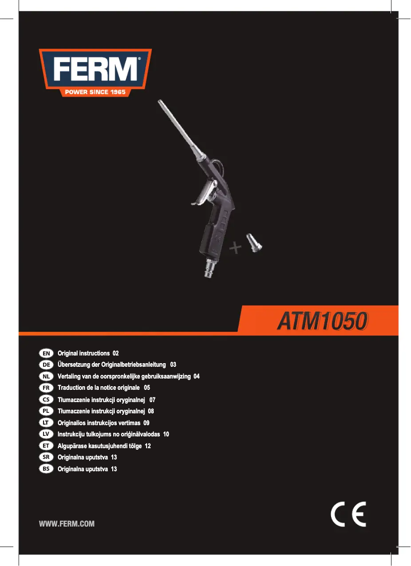 Image de la première page du manuel de l'appareil ATM1050