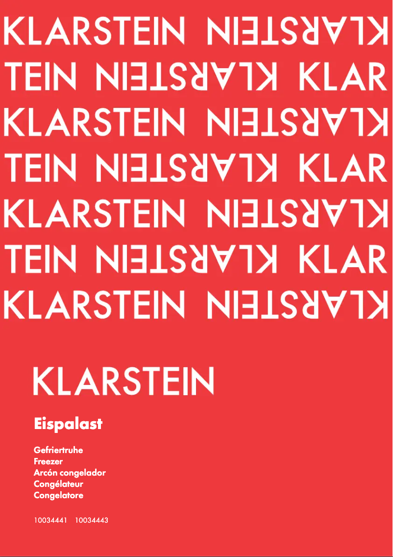 Page n°1 - Manuel utilisateur Klarstein Eispalast 10034441