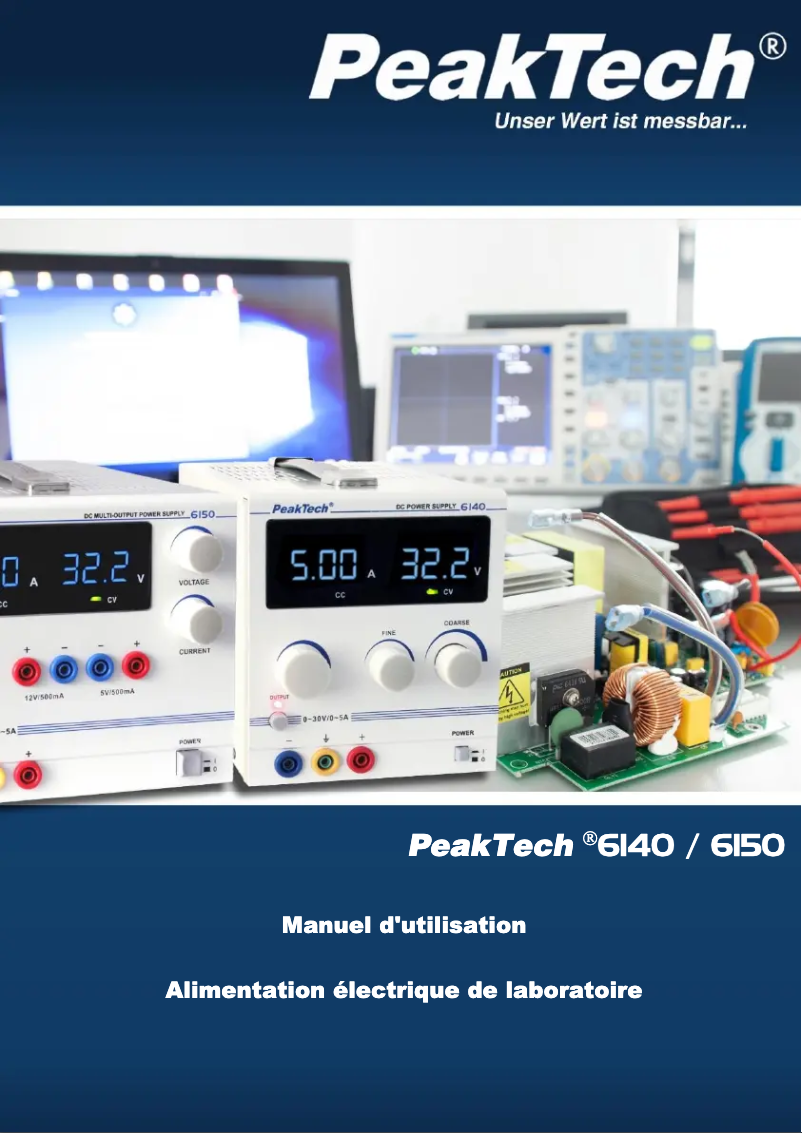 Page 1 de la notice Manuel utilisateur PeakTech 6150